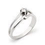 Zoppi Jewels|Anello solitario in oro bianco 18kt con diamante naturale 0,15ct