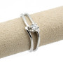 Zoppi Jewels|Anello solitario in oro bianco 18kt con diamante naturale 0,15ct