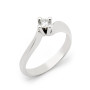 Zoppi Jewels|Anello solitario in oro bianco con diamante naturale 0,20ct