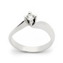 Zoppi Jewels|Anello solitario in oro bianco con diamante naturale 0,20ct