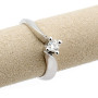 Zoppi Jewels|Anello solitario in oro bianco con diamante naturale 0,20ct