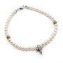 Bracciale di perle con croce in oro 18kt 169,00 € Bracciali con gemme