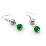 Zoppi Jewels|Orecchini in acciaio con ematite e giada verde
