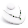 Collier artigianale in argento e pietre verde smeraldo 80,00 € Collane Donna