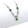 Collier artigianale in argento e pietre verde smeraldo 80,00 € Collane Donna