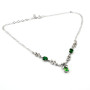 Collier artigianale in argento e pietre verde smeraldo 80,00 € Collane Donna