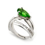 Anello artigianale in argento e pietra verde smeraldo 60,00 € Anelli Donna