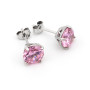 Orecchini in argento con pietra rosa di francia 7mm 18,00 € Orecchini Donna