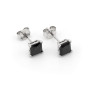 Zoppi Jewels|Orecchini argento e pietra princess nera 5mm