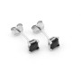 Zoppi Jewels|Orecchini con pietra nera 4 mm princess