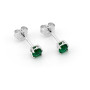 Orecchini punto luce 4 mm verde in argento 12,00 € Orecchini Donna
