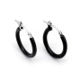 Orecchini cerchietto in argento e smalto nero 14,00 € Orecchini Uomo