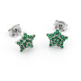 Orecchini con stelle in argento con pietre verde smeraldo 15,00 € Orecchini Donna
