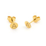 Orecchini con lettera A in oro 18kt 128,00 € Orecchini Donna