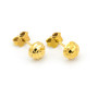 Zoppi Jewels|Orecchini a pallino diamantato in oro giallo 18kt