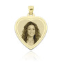 Zoppi Jewels|Medaglia foto incisa cuore a cornice incisa in oro 18kt