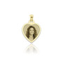 Zoppi Jewels|Medaglia foto incisa cuore piatto in oro 18kt