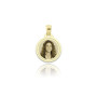 Zoppi Jewels|Medaglia foto incisa tonda cornice incisa in oro 18kt