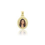 Zoppi Jewels|Medaglia foto a colori ovale bombata in oro 18kt
