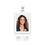 Zoppi Jewels|Medaglia foto a colori rettangolare piatta argento 925