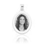 Medaglia foto incisa ovale piatta in argento 925 130,00 € Fotomedaglie incise