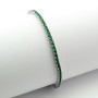 Tennis 2,5 mm argento e zirconi verde smeraldo 48,00 € Bracciali Uomo