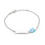 Bracciale bimbo in argento con ciuccio celeste 22,00 € Bracciali Kids