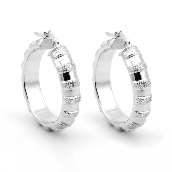 Zoppi jewels|Orecchini a cerchio 28mm in oro bianco 18kt|820,00 €