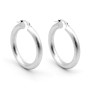 Orecchini cerchio 31mm in oro bianco satinato 462,00 € Orecchini Donna