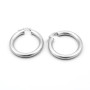 Orecchini cerchio 31mm in oro bianco satinato 462,00 € Orecchini Donna