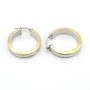 Orecchini cerchio ricurvo in oro bianco decoro giallo 480,00 € Orecchini Donna