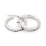 Orecchini a cerchio 27mm in oro bianco squadrati 390,00 € Orecchini Donna