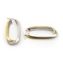 Zoppi Jewels|Orecchini rigidi pendenti  in oro 18kt bicolore