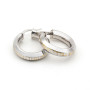 Orecchini a cerchio 23mm in oro bianco decoro giallo 420,00 € Orecchini Donna