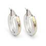 Orecchini a cerchio 23mm in oro bianco decoro giallo 420,00 € Orecchini Donna