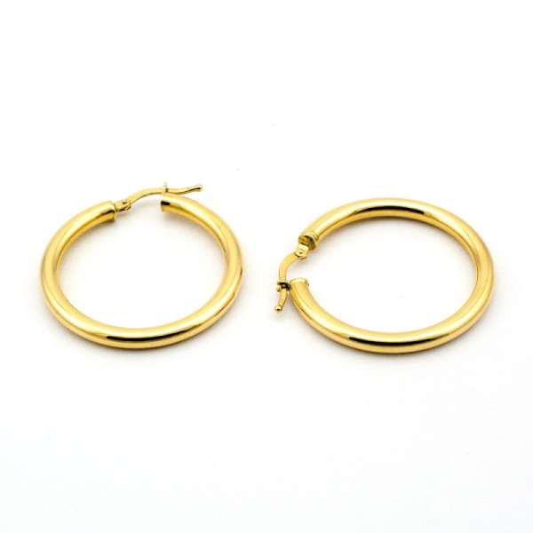 Zoppi Jewels|Orecchini a cerchio 30mm in oro giallo 18kt