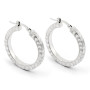 Orecchini a cerchio 27mm in oro bianco squadrati 390,00 € Orecchini Donna