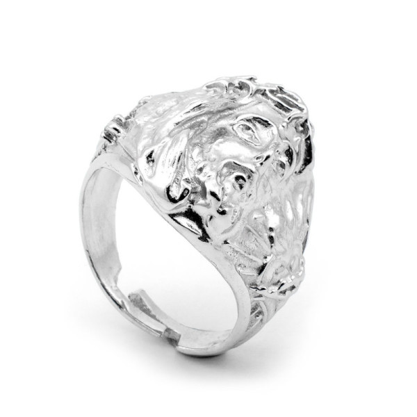 Anello con volto di Cristo in argento 925 54,00 € Anelli religiosi
