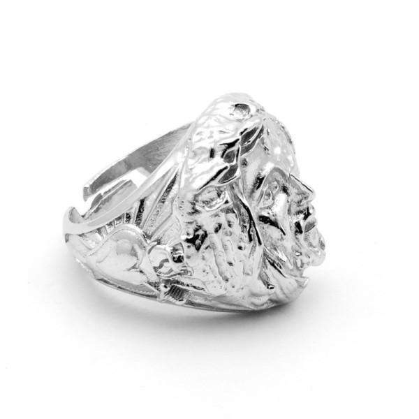 Anello con volto di Cristo in argento 925 54,00 € Anelli religiosi