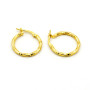 Zoppi Jewels|Orecchini cerchio torchon 19mm argento dorato