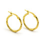 Zoppi Jewels|Orecchini cerchio torchon 19mm argento dorato