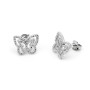 Zoppi Jewels|Orecchini in argento farfalla sfaccettata da zirconi
