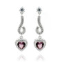 Orecchini pendenti con ametista e zirconi inargento 45,00 € Orecchini Donna