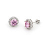 Zoppi Jewels|Orecchini con pietra rosa di francia in argento