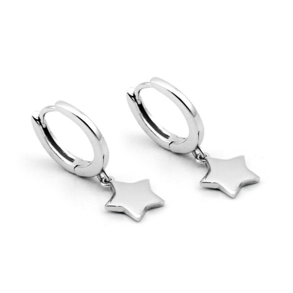 Zoppi Jewels|Orecchini a cerchio con stella in argento 925