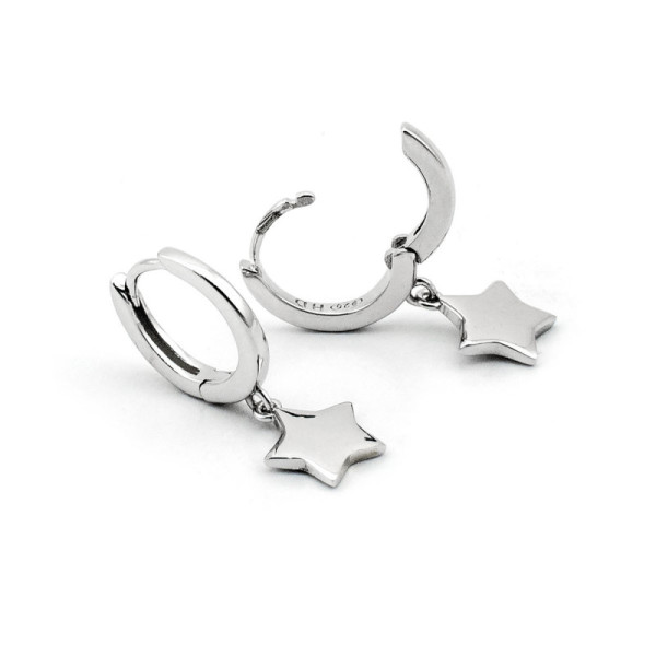 Zoppi Jewels|Orecchini a cerchio con stella in argento 925