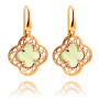 Zoppi Jewels|Orecchini pendenti argento rosa con pietra verde