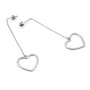 Zoppi Jewels|Orecchini pendenti a catena con cuore in argento