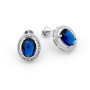 Zoppi Jewels|Orecchini in argento con zaffiro e zirconi