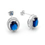 Zoppi Jewels|Orecchini in argento con zaffiro e zirconi